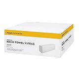 AmazonCommercial Singlefold (V-Falz / ZZ-Falz) Papierhandtücher, 2-lagig Reine Zellulose, 3990...