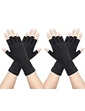 Kiiwah 2 Paar Unisex Handschuhe Fingerlose, Dehnbar Fingerhandschuhe Ohne Fingerkuppen, Half Finger...