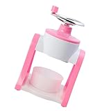 LOORGVEL Manueller Eiscrusher Handbetrieb Pink Kompakter Haushalts Eiszerkleinerer aus Langlebigem...