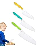Rianpesn Nylonmesser für Kinder - 3-teiliges Kochmesser für Kinder, sicher in der Anwendung,...