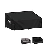 LAMUNI Gartenbank Abdeckung 2 Sitzer Gartensofa Schutzhülle mit Belüftungsöffnungen, Wasserdicht...