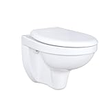 WC Toilette Hänge Wand WC (RosenStern) mit Soft-Close Deckel, Keramik