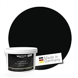 WALLCOVER PREMIUM Wandfarbe Schwarz 1L für 8m² | Black Night | Innenfarbe Edelmatt | Höchste...