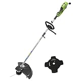 Greenworks Elektro-Rasentrimmer 230V 1200W 40cm Schnittbreite 2mm Faden/Messer, Verstellbarer...