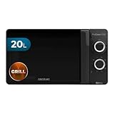 Cecotec Pro Clean 3130 Mikrowelle 700 W Quarz Grill 800 W Garraum 20 L Hochpollierte All Black...