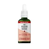 Modern Nature Stevia Flavour Drops – Edbeer 50ml - Ohne Kalorien, Ohne Zucker - Aroma Tropfen zum...