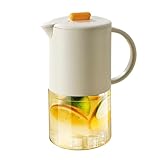 Glaskrug, 1500 ml, hitzebeständig, luftdichter Spender, Krug für flüssige Milch, Kaffee, Tee,...
