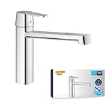 GROHE Get, Küchenarmatur mit flachem Auslauf (Wasserhahn für die Küche, 140° Schwenkbereich,...
