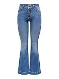 ONLY Female Schlaghosen-Jeans ONLBLUSH Mittlere Taille Retro-Fit, ausgestellt Jeans