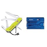 Victorinox Taschenmesser Rescue Tool gelb & Taschenmesser Swiss Card Classic (10 Funktionen, Schere,...