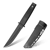 TIMKOSS Outdoor Camping Gürtelmesser Jagdmesser Überlebensmesser Survival Messer Edelstahl 440C,...