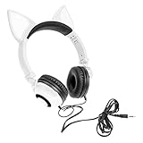 Homoyoyo leuchtende Kopfhörer RGB-Kopfhörer mit Katzenohren Kinderkopfhörer mit Kabel An...