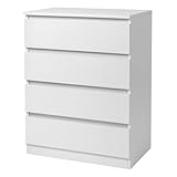 LEADZM Kommode Schlafzimmer Kommode mit 4 Geräumige Schubladen, für minimalistische Innenräume,...