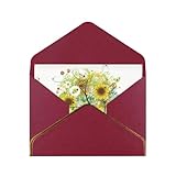 Karten mit Blumenbaum mit Gänseblümchen, Sonnenblumen, Schmetterlingen, Marienkäfern, Insekten,...