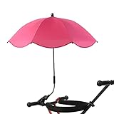 RENXR Stuhlschirm mit Klemme, Universal Verstellbarer Strandkorb Regenschirm UV-Schutz Sonnenschutz...