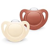 NUK for Nature Babyschnuller, 0−6 Monate, Nachhaltige Silikonschnuller, Hergestellt aus 100 %...