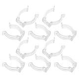 HOODANCOS 10 Stück LED Röhrenclips Transparent Milchig Weiß Kunststoff Befestigungsklammern für...