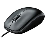 Logitech B100 Maus mit Kabel, USB-Anschluss, 800 DPI Optischer Sensor, 3 Tasten, Für Links- und...