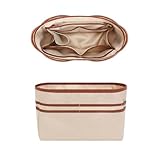 GIVLEFLY Großer Geldbörsen-Organizer-Einsatz (32, helles Khaki), Lederkanten, Handtaschen-Einsatz...