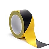 JKGHK Sicherheitsbänder 20mm × 33 M Schwarz/Gelb Gefahrenwarnband Selbstklebendes...