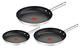 TEFAL DUETTO 3-teiliges Pfannen-Set 20/24/28 cm | A704S3 | Thermo-Spot Technologie | Sichere...