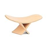 Bodhi Meditationsbank aus Holz (Buche) | Yoga Hocker aus Holz | Kniesitz Medibank für eine Tiefe...