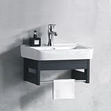 DANSEELEE Modernes kleines Badezimmer-Set mit Keramik-Waschbecken, Aluminiumlegierung, 50,8 cm