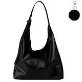 FEICHANGHAO Damen Umhängetasche Large Beuteltasche Hobo Tasche Leder Einkaufstasche Retro Slouchy...