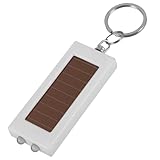 iplusmile Solar Mini Taschenlampe Schlüsselanhänger mit LED Kompakt Robust Tragbar für Outdoor...