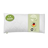 DREAMSTAR Kopfkissen 40 x 80 cm Premium 650g Kissen-Füllung | HART Kissen mit Reißverschluss zum...