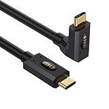 JSADZKJ USB 4 C Kabel, 90 Grad USB C auf USB C Kabel, PD 240 W, Schnellladekabel, Abwärtswinkel,...