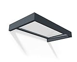 Palram Canopia by Vordach für Haustür Sophia 1600 Pultvordach 160 x 95 cm Grau Sonnenschutz...