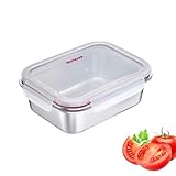 Westmark Edelstahl Lunchbox – Auslaufsichere Brotdose – Mikrowellen- & Ofenfest, BPA-frei –...