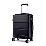 KONO Handgepäck Koffer Trolleys 55cm Leicht Hartschalenkoffer Reisekoffer mit 4 Rollen und TSA...