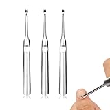 WeddHuis 3 Stück Nagelhautgabel, Nagelhauttrimmer Schieber Entferner, Cuticle Trimmer, Nail Art...