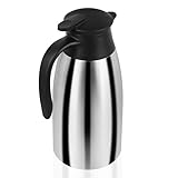 Thermokanne 1.7Liter, Isolierkanne 304 Edelstahl Isolierte, Kaffeekanne Thermo Doppelwandige Vakuum,...