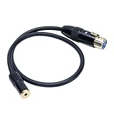 Gugxiom XLR Bis 3,5 Mm Stereokabel, XLR Bis 1/8 Weiblicher Adapter, 1,6 Fuß XLR Weiblich Bis 1/8...