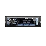 Caliber Autoradio Bluetooth 1DIN, DAB+/FM Tuner, 4x55W, USB/Micro SD, 2.1A Ladefunktion, Aux-in,...