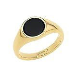 Amor Ring Edelstahl Unisex Damen Herren Ringe, Schwarz, Kommt in Schmuck Geschenk Box, 2037297