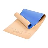 Vesta+ Yogamatte Kork Naturkautschuk + Fitness App, Yogamatte Naturkautschuk, Yoga Matte Kork und...