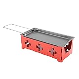 Riuulity Mini-Käse-Raclette-Backblech-Herd-Set, Antihaftbeschichteter Tragbarer Raclette-Grill für...