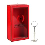 Clear Coin Bank, Transparent Cash Bank - Geldmünzbox, kreatives Spielzeug im Freien Rot für Kinder...