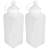 SHINEOFI 2 Stück Quetschflaschen 800 Ml aus Kunststoff mit Dichtem Verschluss Soßenspender für...