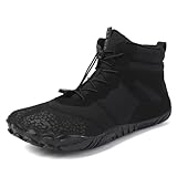 AONEGOLD Barfußschuhe Winter Herren Damen Wasserdicht Traillaufschuhe Warm Gefüttert Winterschuhe...