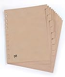 Oxford Touareg Register, DIN A4, Recycling-Karton, 12 Taben, beige