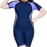 Damen-Badebekleidung, Übergröße 4XL-6XL, Ärmel, Surfen, Tauchanzüge, Reißverschluss hinten,...