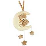 Fehn Spieluhr Baby Einschlafhilfe Teddy im Mond - Kuscheltier mit sanfter Einschlafhilfe Melodie...