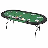 Chenshu 9-Spieler Poker Falttisch 3-Fach Faltbar, Poker Table, Spieltisch, Blackjack, Poker Tisch,...