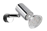 Trio Leuchten Bad Strahler Lorenzo 283500106, Metall Chrom, exklusiv Leuchtmittel 1x GU10
