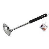 Fackelmann Soßenlöffel 26 cm BLACK, Küchenhelfer aus Edelstahl und Kunststoff, Schöpflöffel mit...